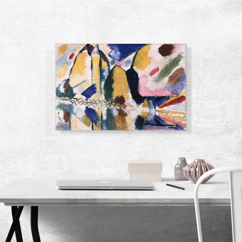 «Autumn II 1912» par Wassily Kandinsky - reproduction d'art sur toile tendue, H 18 po x l 26 po x P 0,75 po