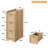 Arched Fluted Design Side Table Set of 2, End Table with 3 Drawers Nightstands-1403600879-1403600876