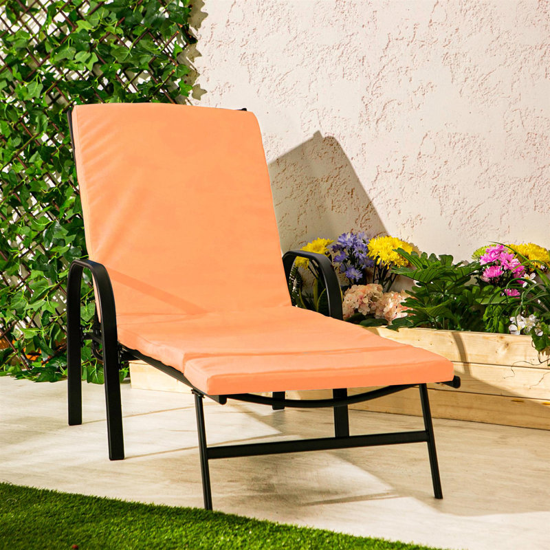 Harbour Housewares - Sussex Sun Lounger & Cushion, Terracotta