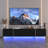 TV Console with Storage Cabinets, Remote Control, APP Control LED TV Stand, Full RGB Colour Selection