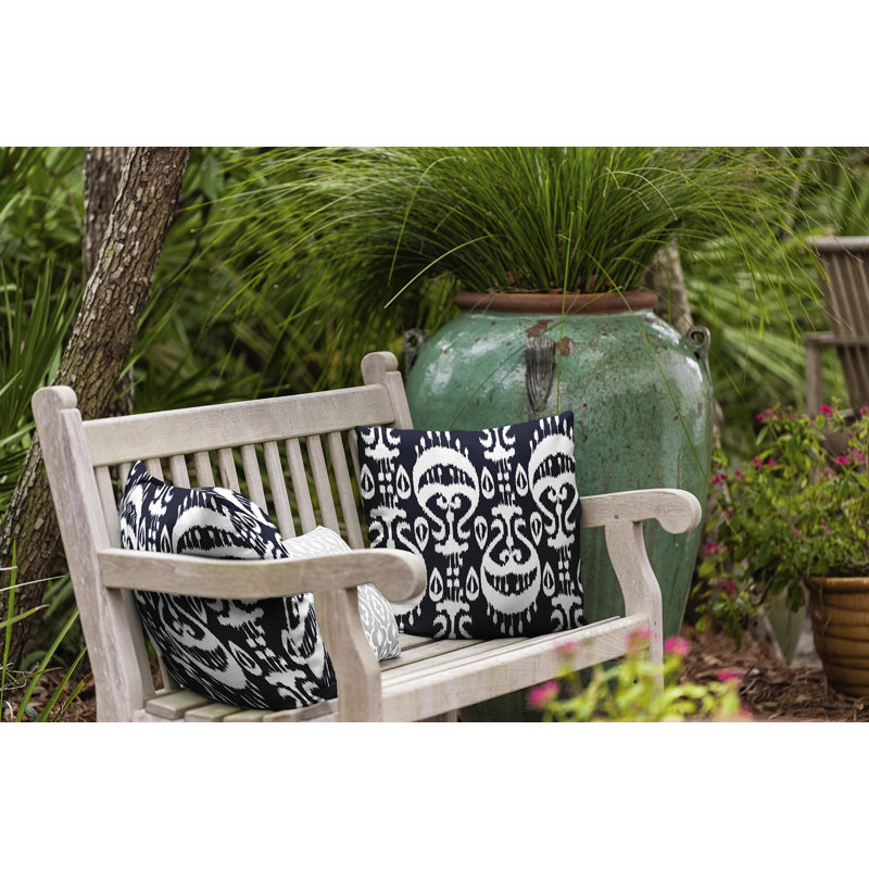 Housse de coussin d'extérieur carré Happy Hippy, H 20 po x l 20 po, Bleu marine