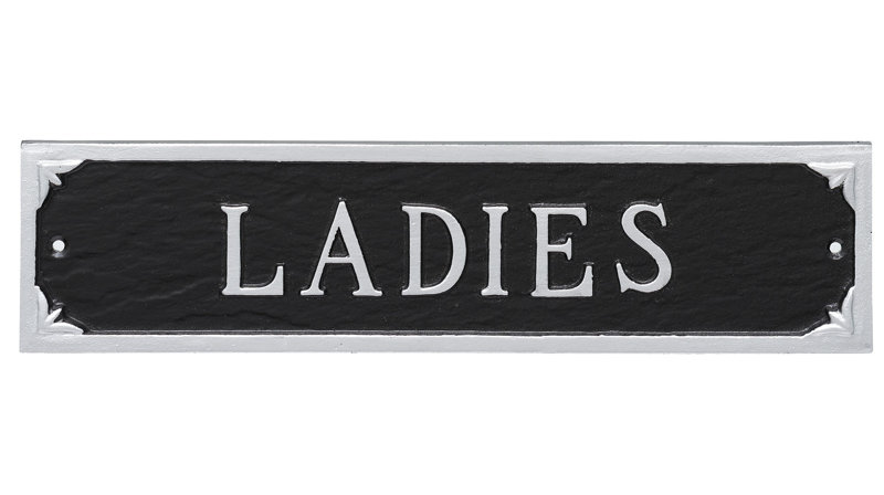 Plaque de jardin pour dames de la salle de bain, Noir/argenté
