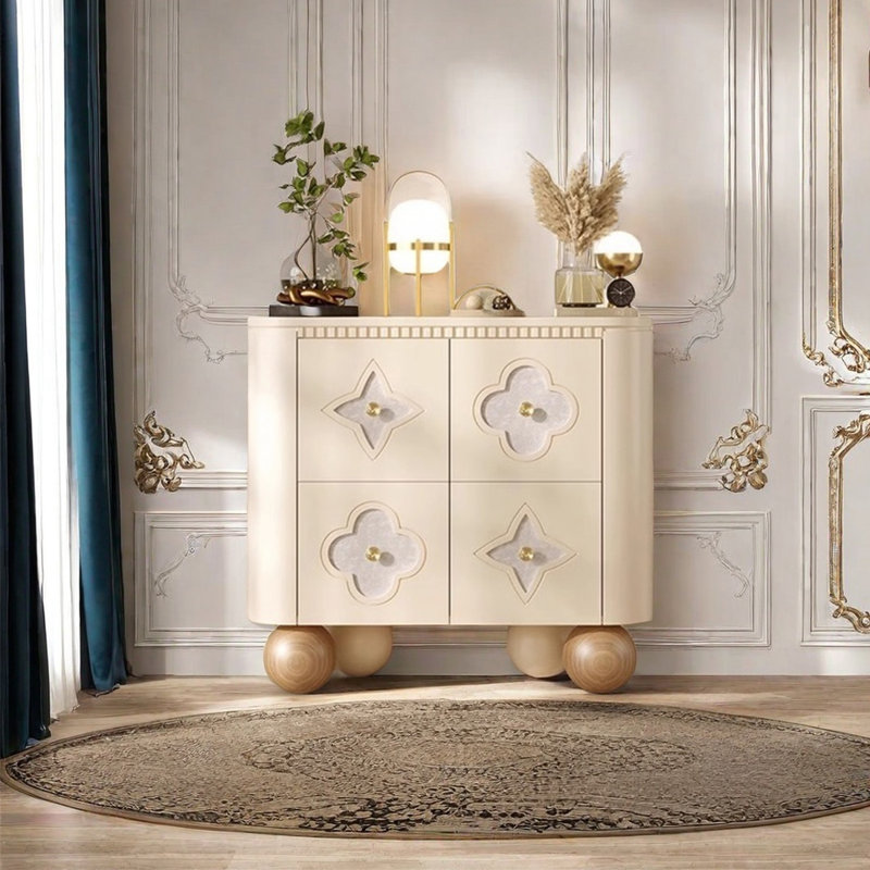 Armoire de salon de style français, Beige