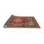 Tapis rouge/bleu traditionnel Banerjee-810717490