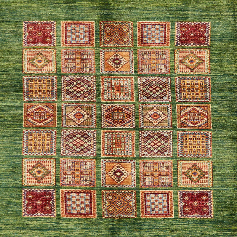 Tapis abstrait moderne 712, Carré 4 pi