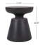 Table d'appoint d'extérieur en béton léger, couleur cuivre, design moderne, sans assemblage, cuivre espace, option pratique minimaliste
