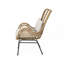 Chaise de patio à la mode avec revêtement de cadre de fauteuil beige et brun