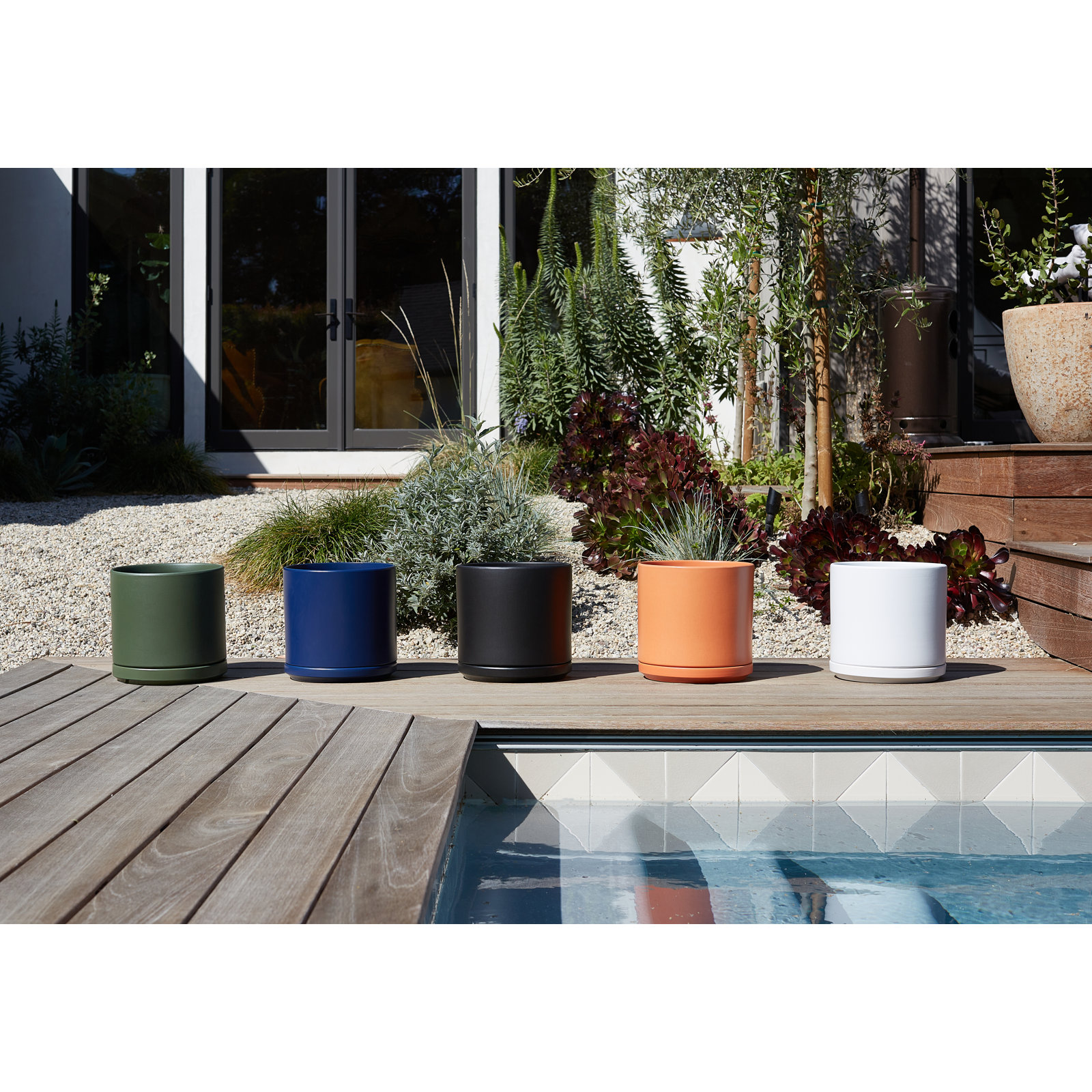 Cheryl 16" Ceramic Pot Planter, White, 11.5" H x 12.5" W x 12.5" D