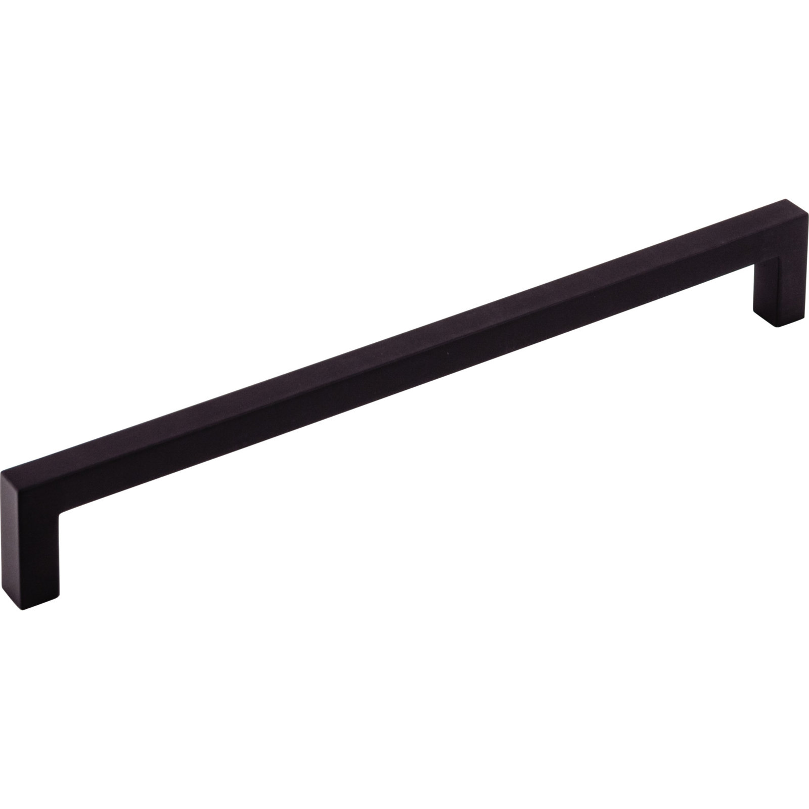 Square Bar Cabinet Pull, Flat Black, 8 13/16" Center to Center