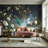 Peacock Wallpaper Cranes Waterfall Wall Mural-991382278-991382272