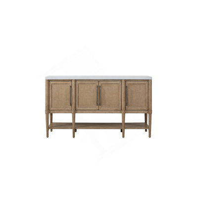 Cement Topped Server With Cane Insets