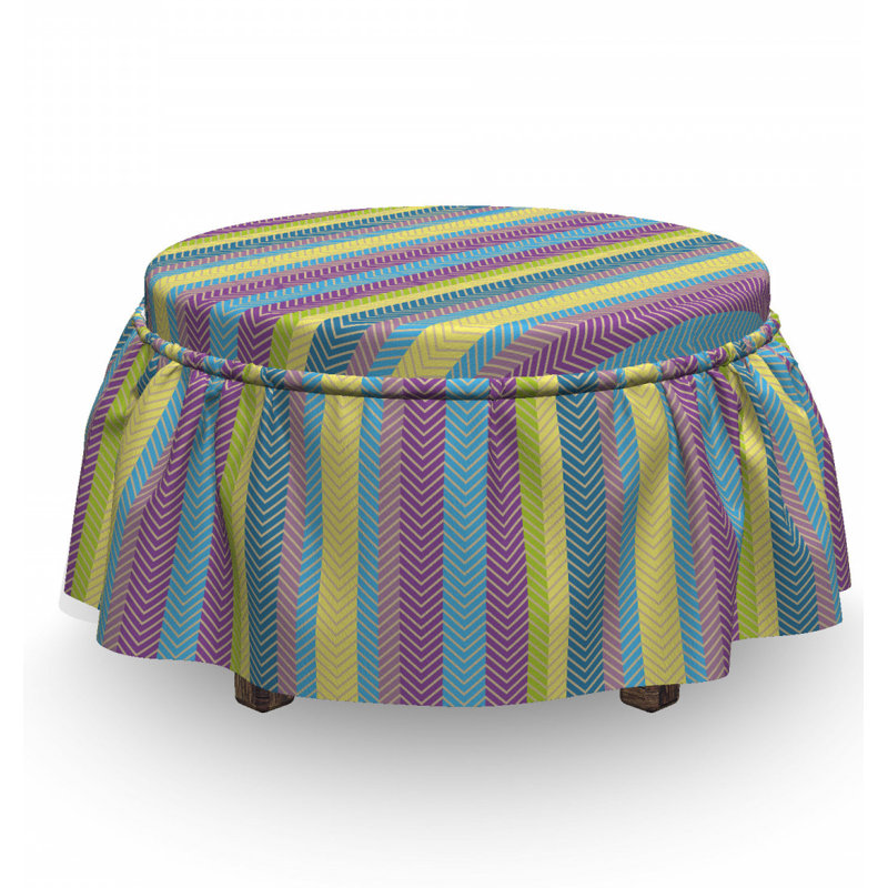 Housse pour repose-pieds zigzag lines