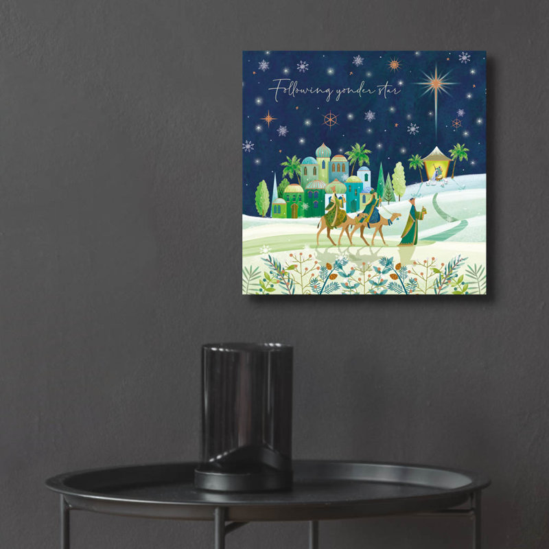  «Three Kings Journey» par Elle Media Group SA, art mural en verre acrylique, 12 po x 12 po