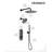 Angelsey Thermostatic Shower System with Push-Button Valve, Dual Shower Head and Hand Shower-86512766