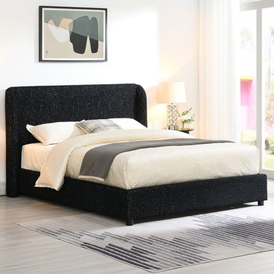 Eduardo Boucle Upholstered Platform Bed