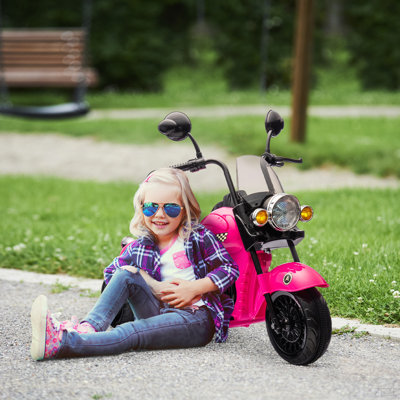 Electric Motorcycle For Kids, 3 Wheel 6V Battery Powered Chopper Motorbike, Ride On Motorcycle With Headlights, Music, Forward & Reverse For Ages 3-6 Years