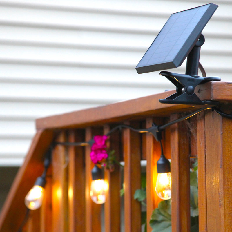 Solar Power LED Edison Bulb Outdoor String Lights