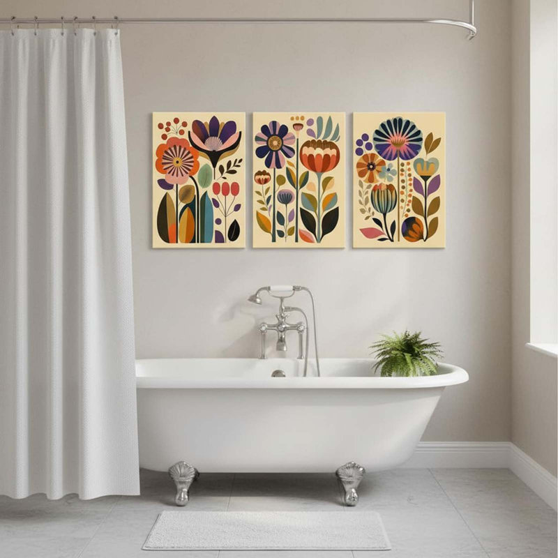 3 Piece Wrapped Canvas Print, 60cm H x 120cm W
