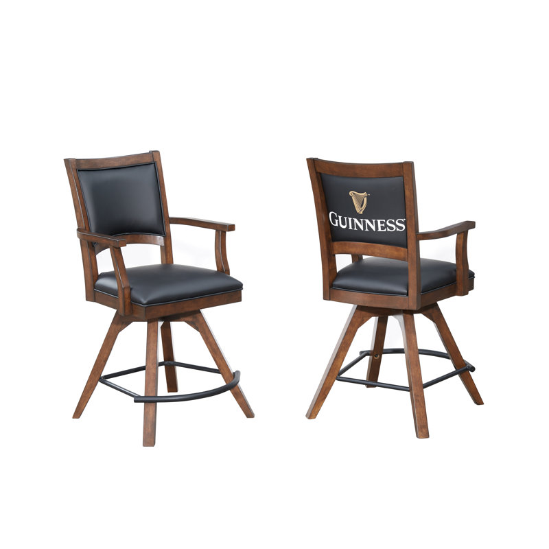 Guinness 1 Swivel Upholstered Counter Stool, Counter Stool (24.25” Seat Height)