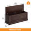 Banc de rangement Clovia 47,4 po en bois, coffre à couvercle rabattable pour entrée, chambre, salon-693743444