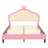 PU Leather Princess Bed with Tufted Headboard-130418144