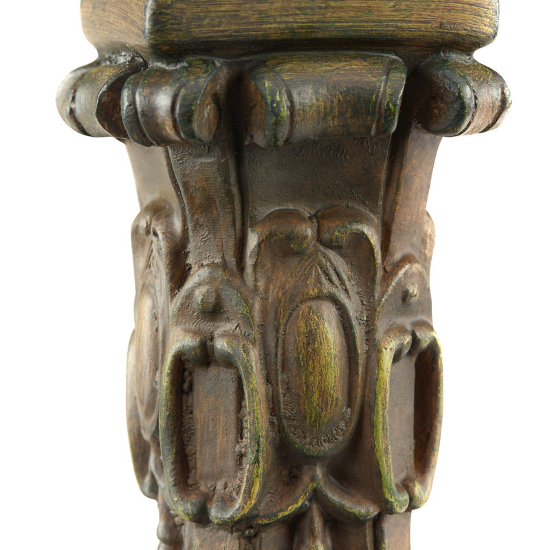 Ariana 26.75" Tan Tiffany Stained Glass Candlestick Table Lamp