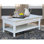 Table basse 4 pieds en bois massif avec rangement Tiller