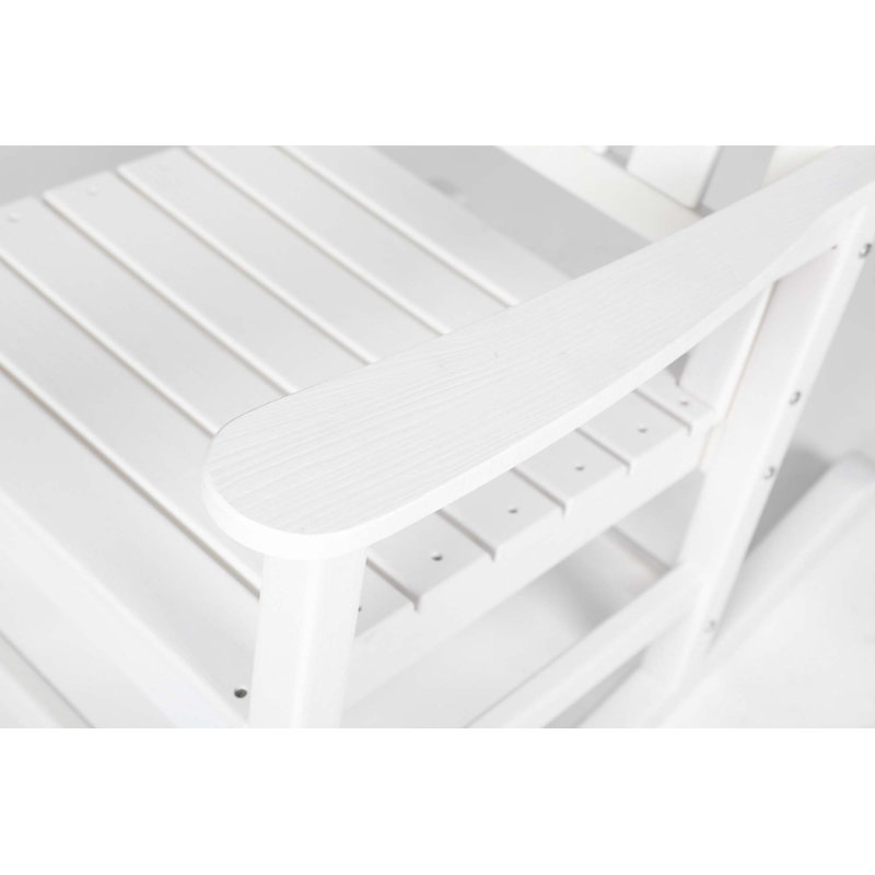 Ensemble de chaises berçantes toutes saisons avec table d'appoint, Blanc