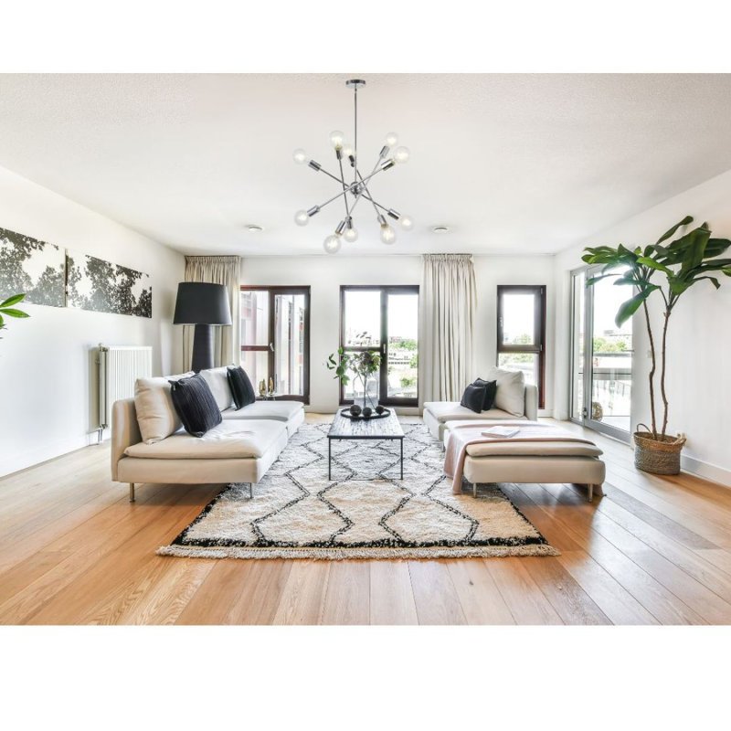 Lustre moderne Spoutnik avec 10 lumières suspendues chromées et bras réglables