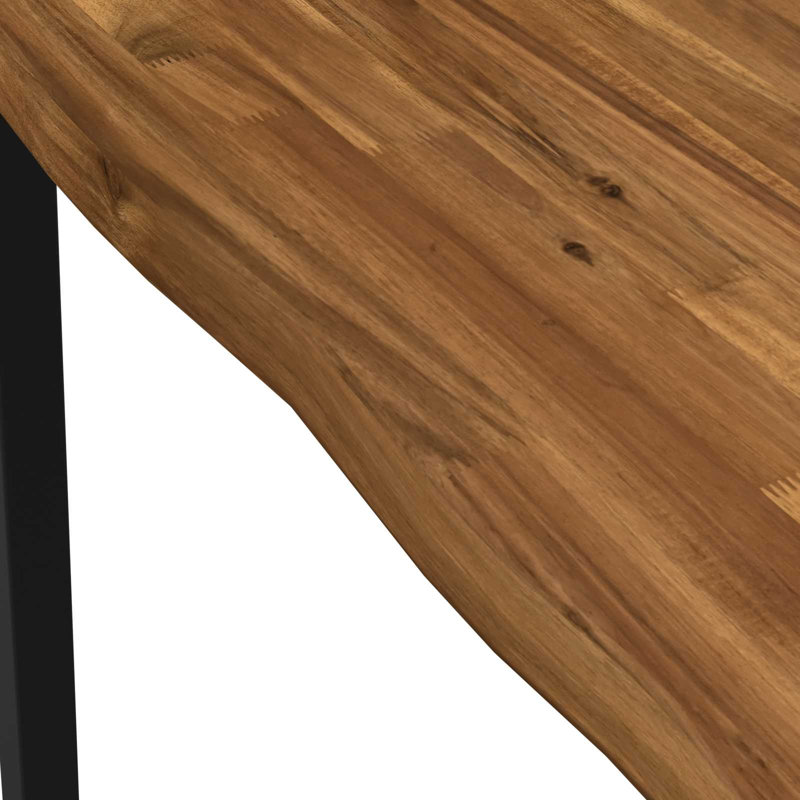 Acacia Dining Table, 75cm H x 70cm W x 70cm D, Natural / Black