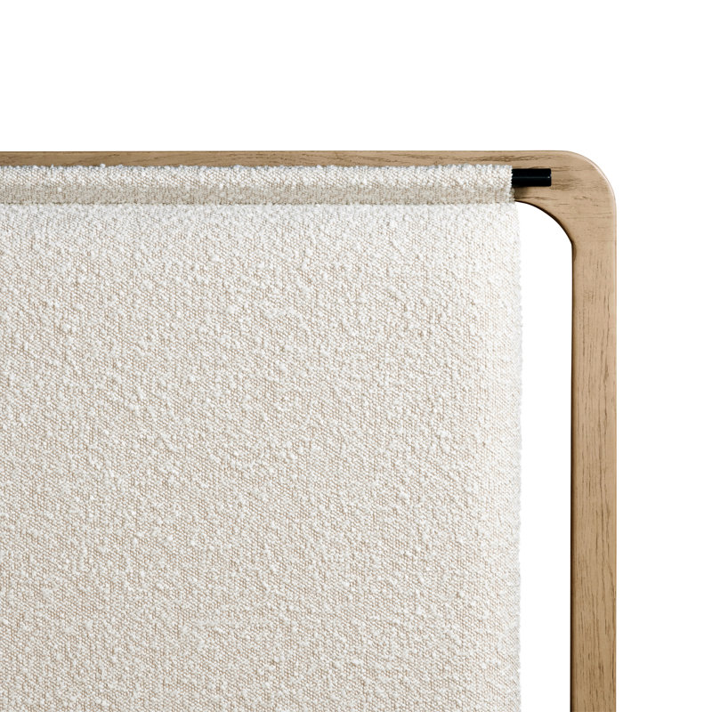 Rosedale Upholstered Bed, Queen, Tan/White