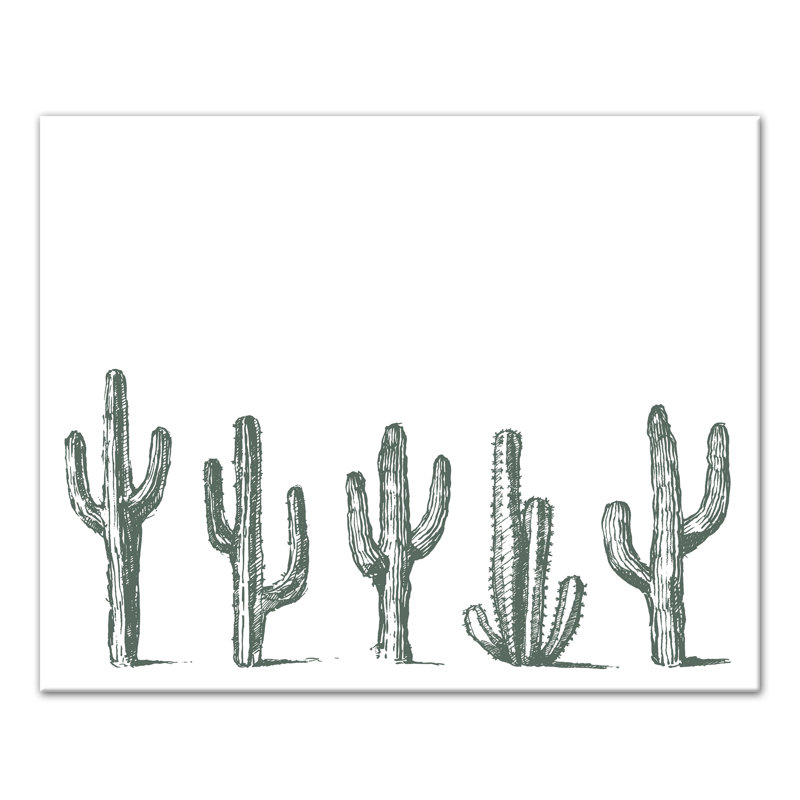 « a line of cactus », reproduction sur toile tendue