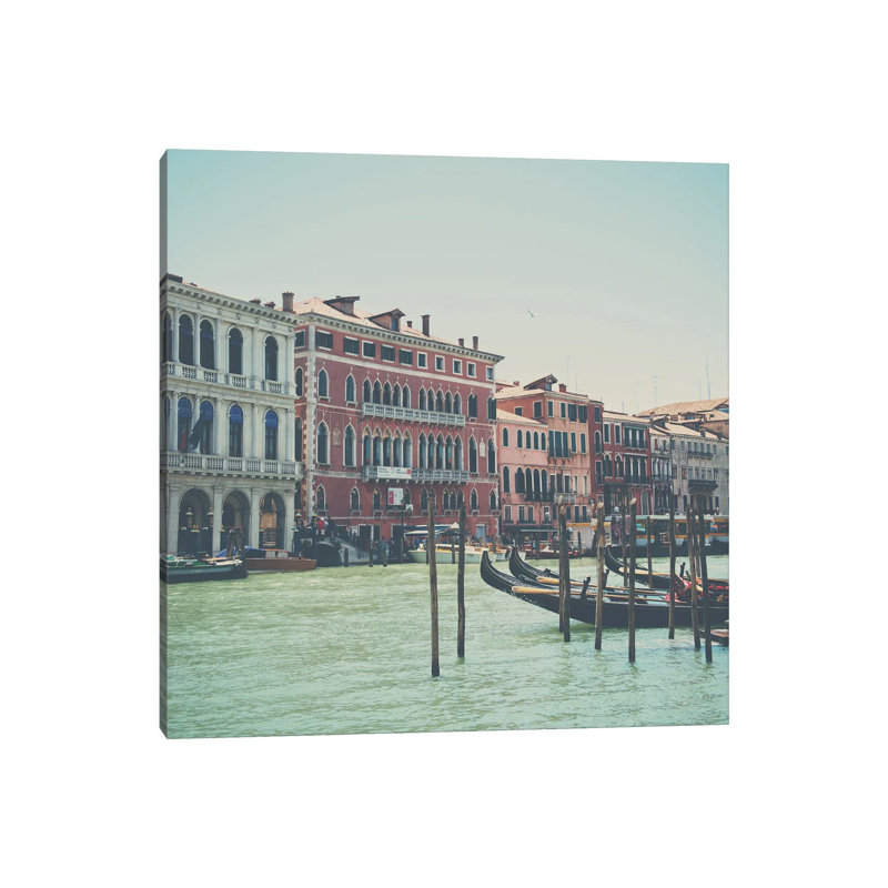 Looking Along The Grand Canal by Laura Evans - No Frame Gallery-Wrapped Canvas Giclée on Canvas, 45.72 cm H x 45.72 cm W