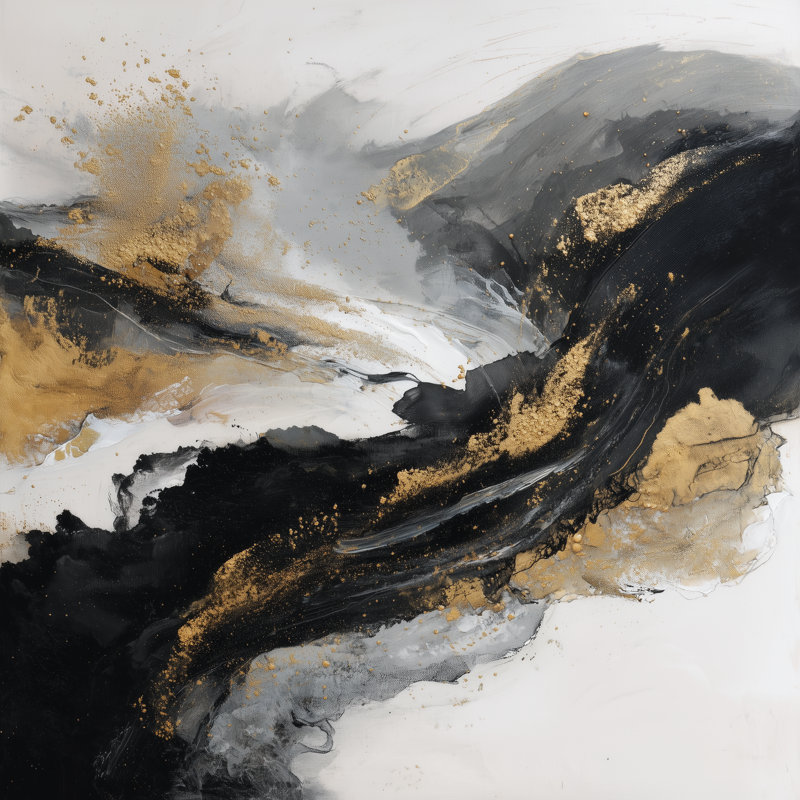 Gilded Surge, 30" H x 30" W