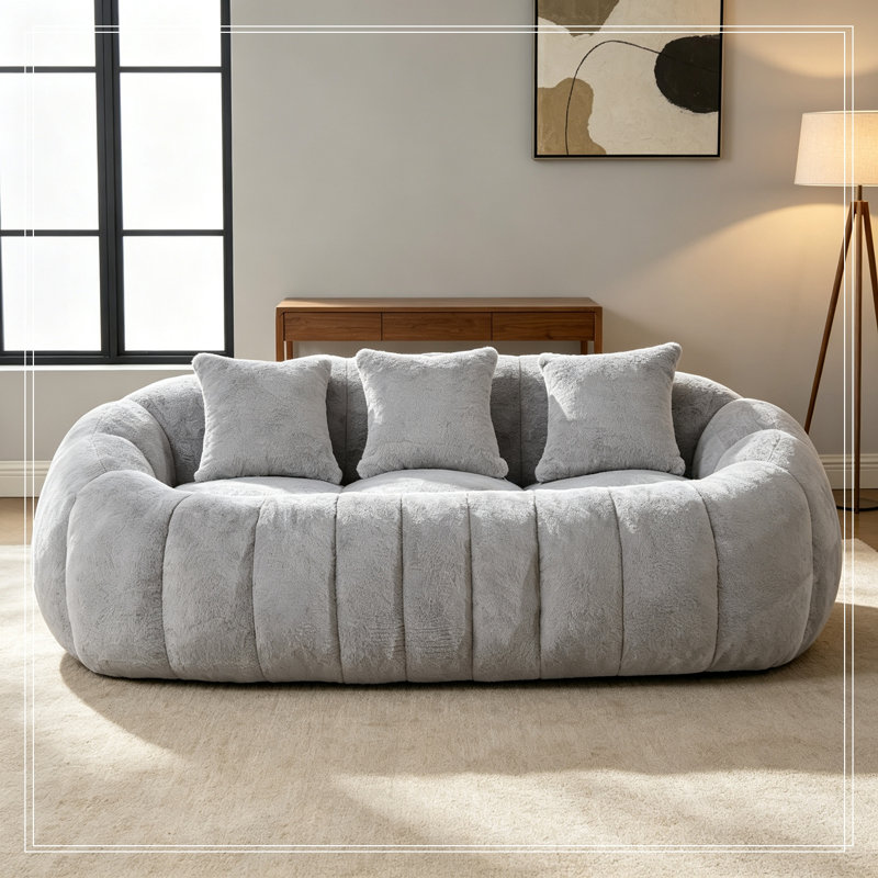 Causeuse avec oreillers Boneless, Gris
