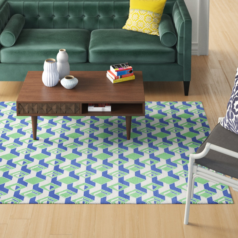 Jordao Geometric Indoor Rug, Rectangle 5' x 7'