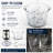 Ttak HOUSEWARE Electric Chopper with Glass Bowl- 3 Liter (12 Cups), 300W Motor Food Processor, 4 Sharp Blades | Glass Bowl for Chopping Fruits, Salads, Vegetables, Minced Meat