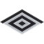 Juno 1" Diamond Hexagon Polished Marble Mosaic-452431193