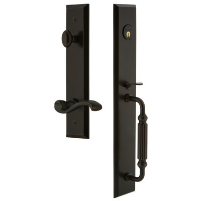 Fifth Avenue One-Piece Complete Inactive Dummy Handleset with F Grip and Portofino Lever