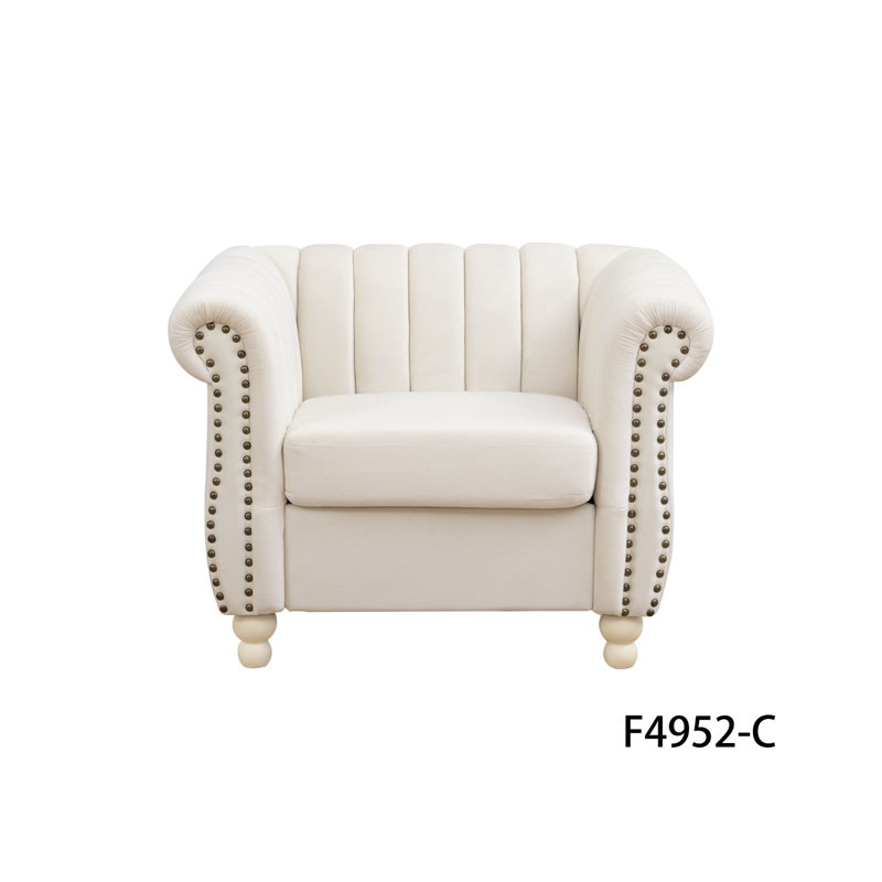 Chaise modulaire en flanelle beige