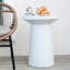 Table d'appoint d'extérieur 24 po H Mgo Terrazzo, blanc