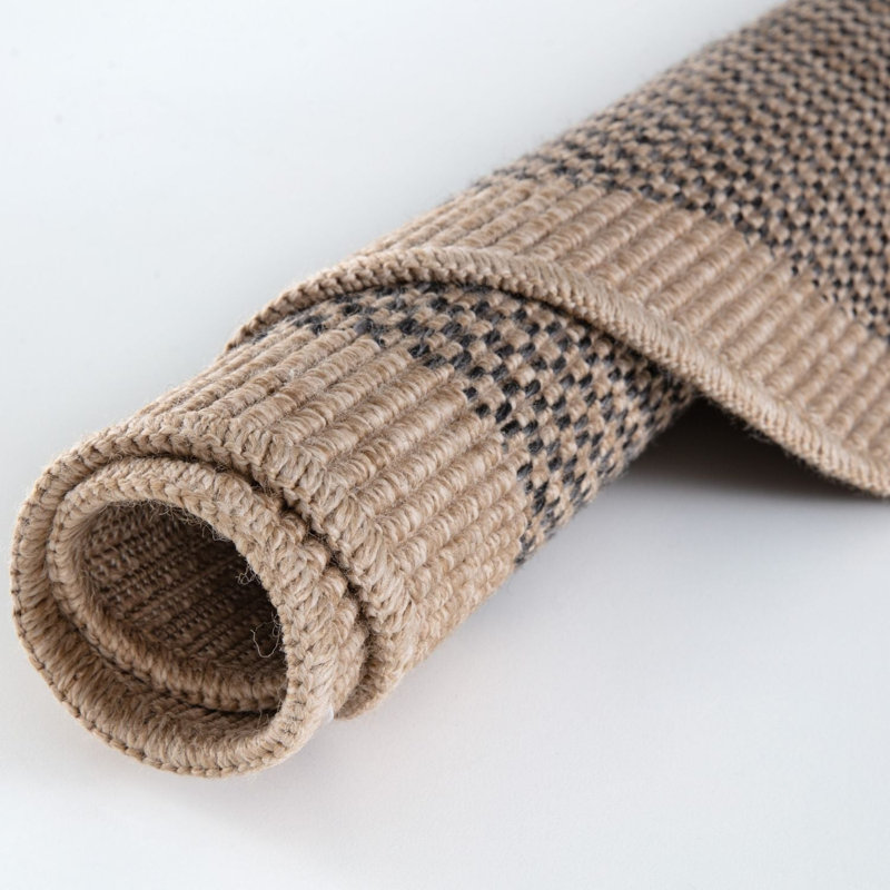 Nature Collection Chequered Indoor / Outdoor Area Rug, Rectangle 240 x 340cm