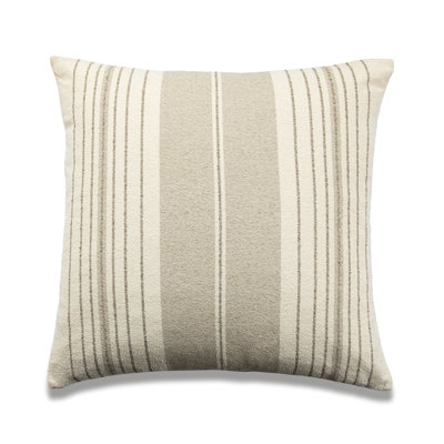 French Stripe Cotton Blend Throw Square Pillow Cover