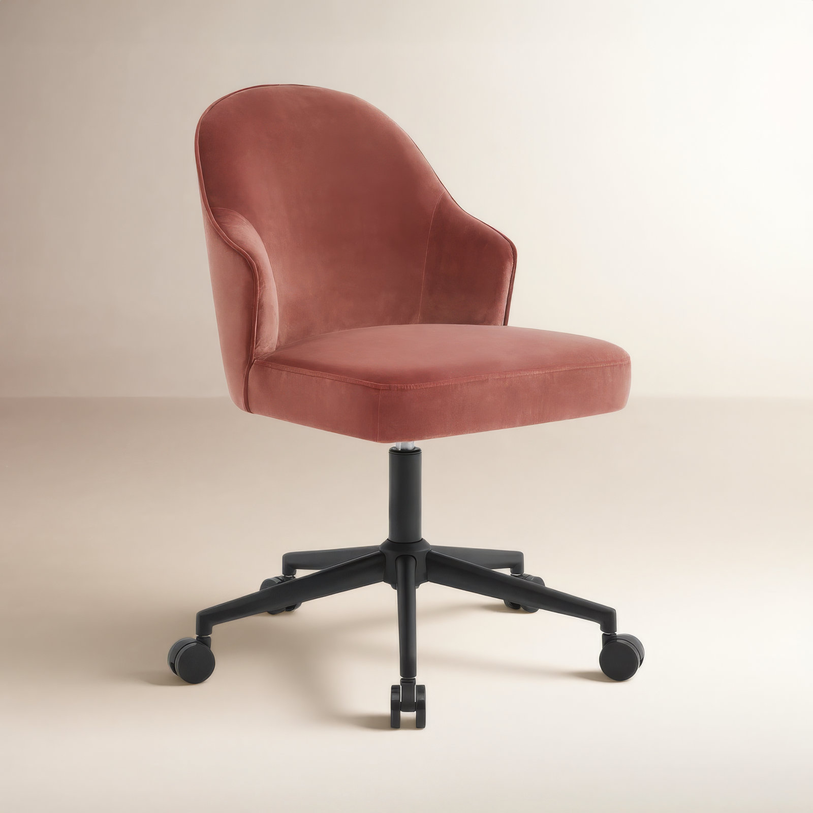 Miller Office Chair, Falkirk Reddish Brown Velvet
