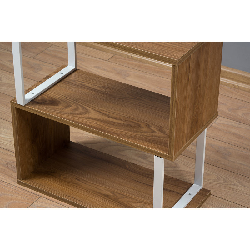 Table de bout avec rangement Hawtree, Chêne / Blanc