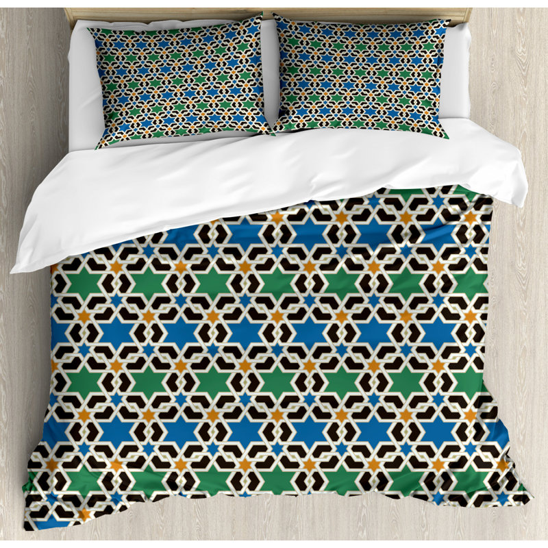 Global Inspired Polyester Geometric Shapes Duvet Cover