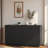 Modern Fluted Sideboard With Adjustable Shelves And Metal Handles-26300905