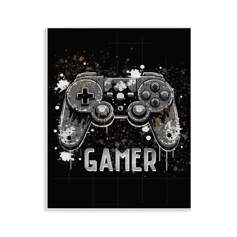 Art mural Gamer with Modern Splash par Kim Allen