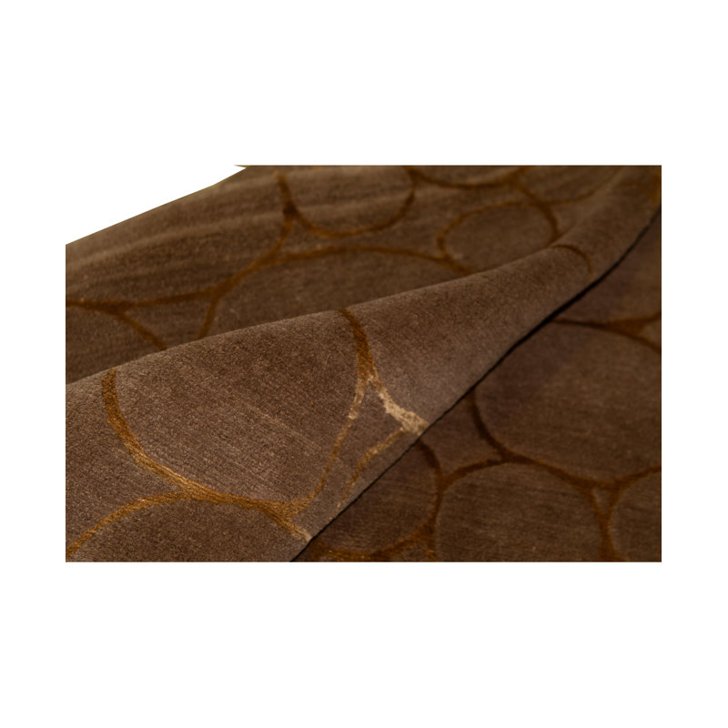 Wool Polka Dots Area Rug in Brown