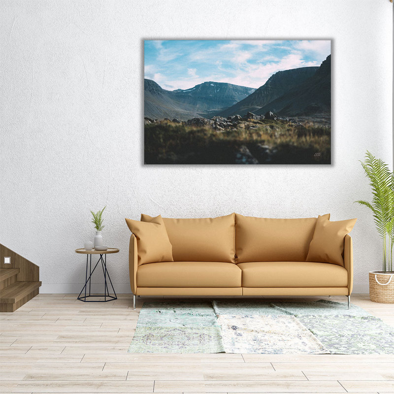 Islande, randonnée - reproduction d'art sur toile, H 20 po x l 30 po
